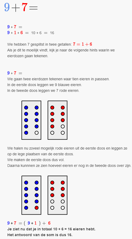 oefenen optellen hele getallen