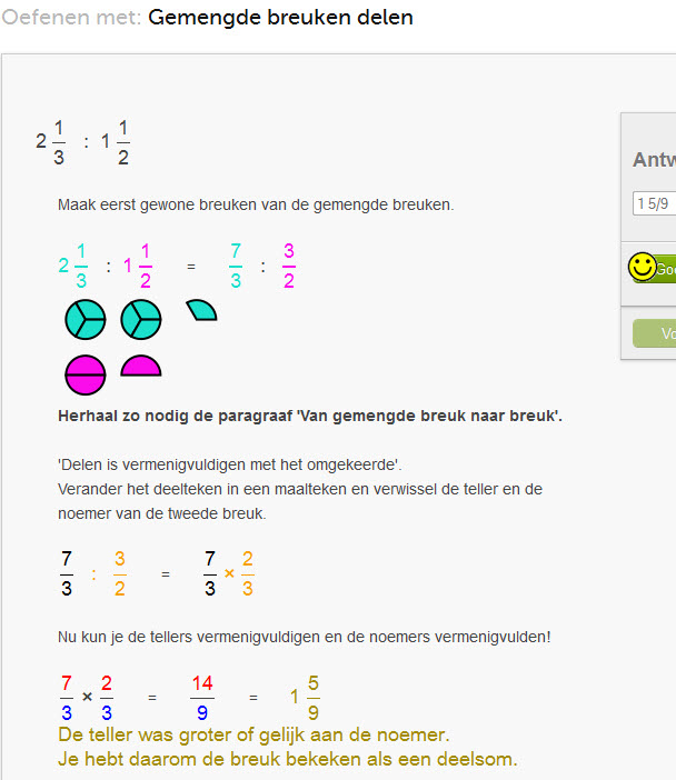 gemengde breuken delen