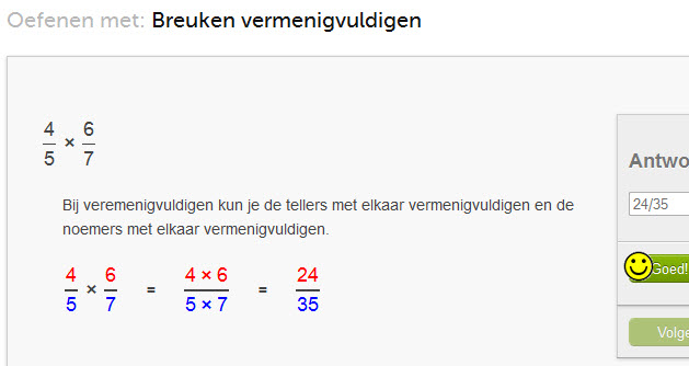 breuken vermenigvuldigen