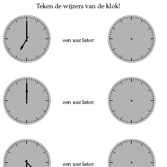 Wonderlijk Tijd 1 - Klokkijken, analoge klok (wijzerklok) - De Sommenfabriek TK-59