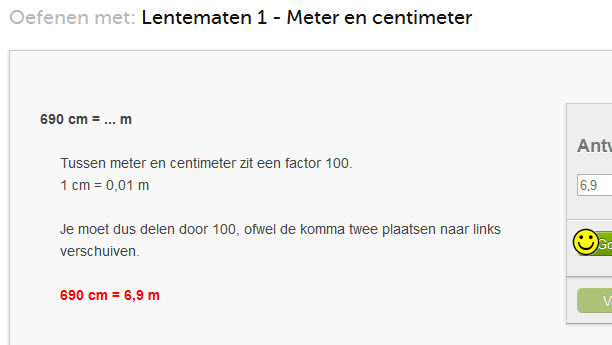 meter en centimeter omrekenen