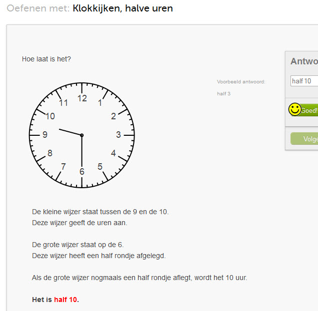 Ongebruikt Tijd 1 - Klokkijken, analoge klok (wijzerklok) - De Sommenfabriek BR-98