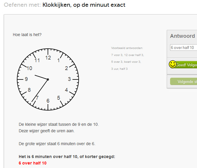 klokkijken, tot op de minuut