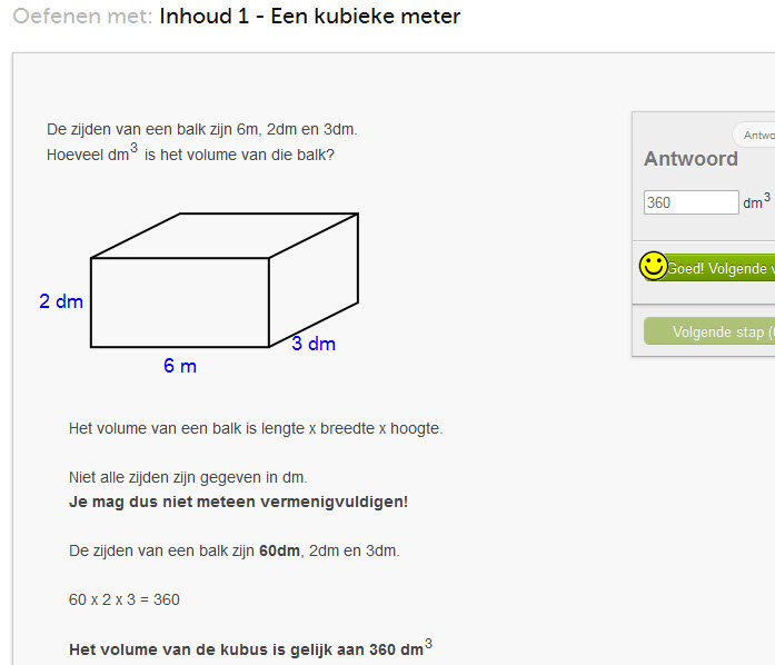 Wirwar ik heb het gevonden rechtbank Inhoud 1 - een kubieke meter - inhoud berekenen kubus