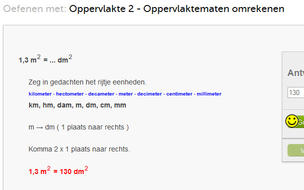 oppervlaktematen omrekenen