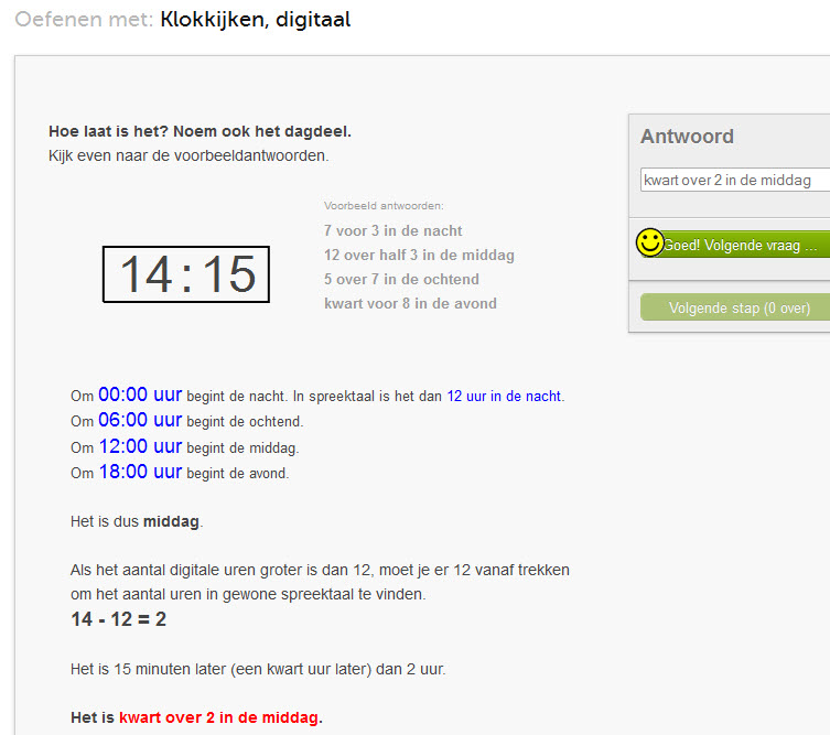 Goede Tijd 2 - Klokkijken, digitale klok - De Sommenfabriek IC-36