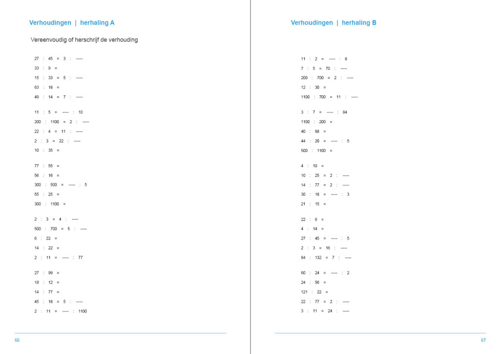 Verhoudingen-herhaling-A