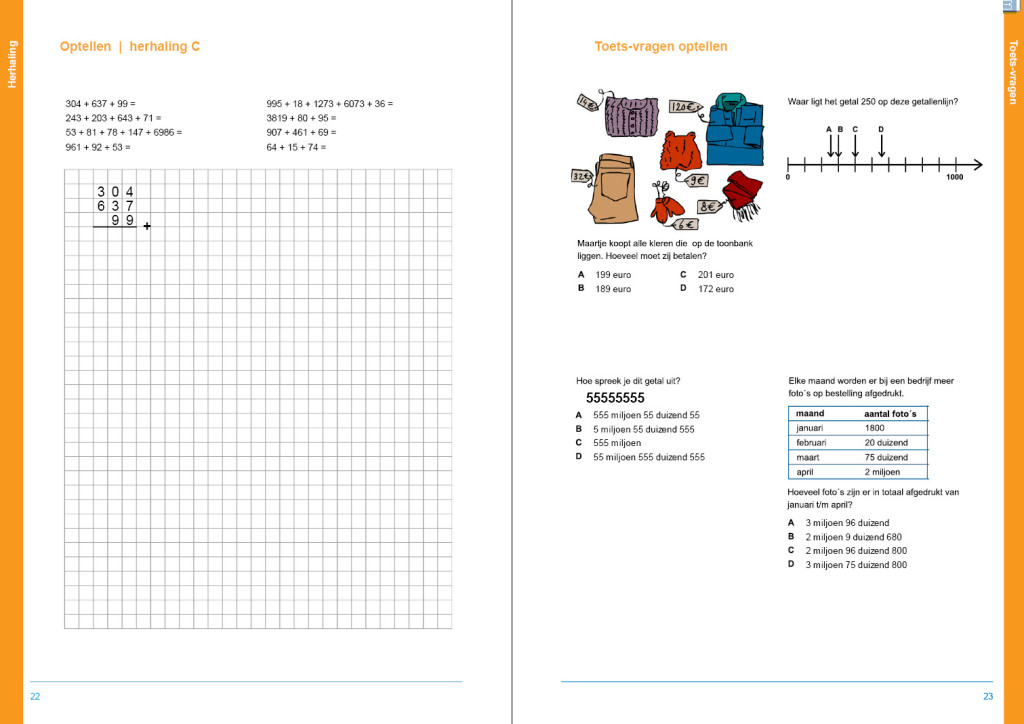 werkboek hele getallen, Cito oefenen