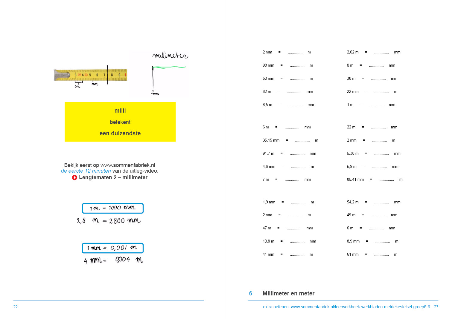 Ongekend Leerwerkboek Metrieke Stelsel groep 5 en 6 - De Sommenfabriek DJ-03